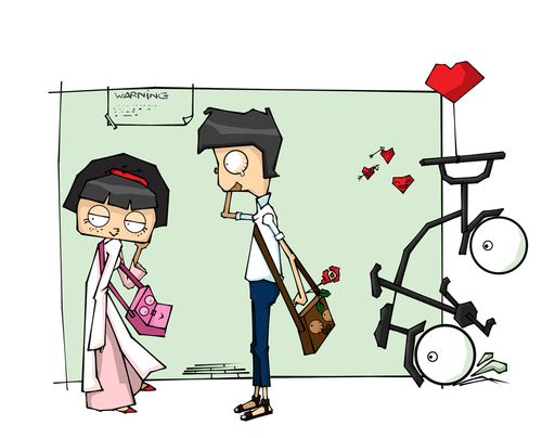 Cartoon: dating (medium) by matakunkun tagged matakunkun