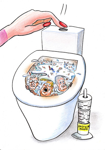 Cartoon: epsteinkloake (medium) by Petra Kaster tagged trump,billgates,epsteinfiles,sexuellermißbrauch,menschenhandel,mädchenhandel,korruption,erpressung,kriminalität,politik,machtmißbrauch,presse,gerichte,prinzandrew,trump,billgates,epsteinfiles,sexuellermißbrauch,sex,menschenhandel,mädchenhandel,korruption,erpressung,kriminalität,politik,machtmißbrauch,presse,gerichte,prinzandrew