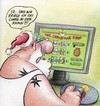 Cartoon: christmas shop (small) by Petra Kaster tagged weihnachten christmas online shoppen computer weihnachtsmann