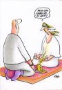 Cartoon: Es zieht (small) by Petra Kaster tagged meditation,esoterik,religion,chakren,gurus,spiritualität,wellness,rekreation