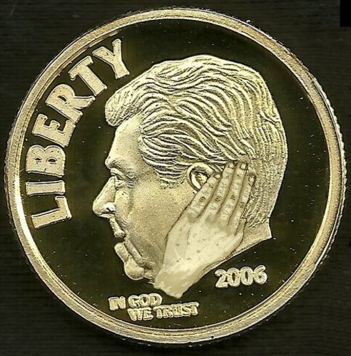 Cartoon: Reagan on a dime (medium) by Gpac tagged reagan,coin