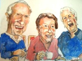 Cartoon: Charles Cecilia and Agnes (medium) by jjjerk tagged charles,agnes,cecila,caricature,copolock,library,art,group,cartoon,blue,red,ireland,irish