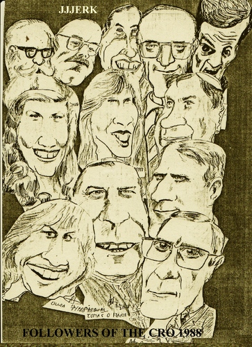 Cartoon: Cro followers (medium) by jjjerk tagged cro,players,cartoon,1988,dublin,ireland,actors,irish,caricature