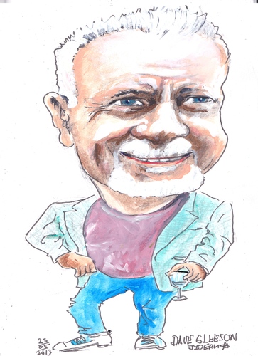 Cartoon: Dave Gleeson (medium) by jjjerk tagged gleeson,dave,artist,cartoonist,cartoon,caricature,glass,irish,balla,bawn,ireland,blue,famous