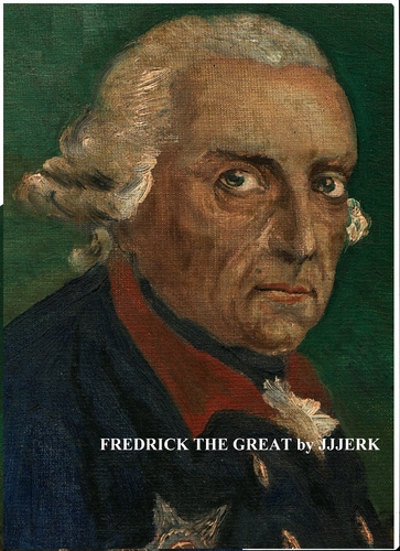 Cartoon: Fredrick the Great (medium) by jjjerk tagged fredrick,the,wig,red,germany,great,anton,graff,portrait,cartoon,caricature