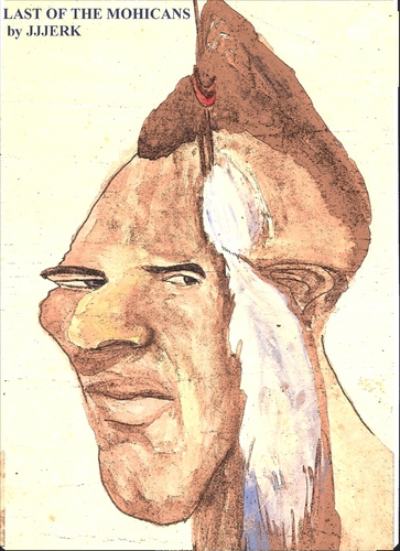 Cartoon: Last of the Mohicans (medium) by jjjerk tagged uncas,last,of,the,mohicans,indian,cartoon,caricature