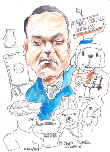 Cartoon: Michael Connell antiques (medium) by jjjerk tagged michael,connell,antique,cartoon,shop,francis,street,dublin,paddington,vase,dogs,china,rum,irish,ireland,famous