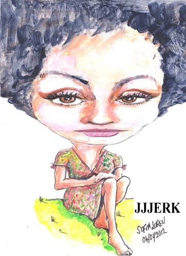Cartoon: Sofia Loren (medium) by jjjerk tagged sofia,loren,film,star,movie,cartoon,caricature,italy,actress