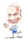 Cartoon: Brent Pope (small) by jjjerk tagged brent pope new zealand zurich cartoon caricature rugby ireland irish blue ball