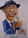 Cartoon: Frank Sinatra (small) by jjjerk tagged cartoon caricature frank sinatra singer actor films blue mike hat tie