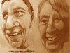 Cartoon: Tony and Lissa Oliver (small) by jjjerk tagged lissa,oliver,writer,sports,journalist,cartoon,caricature,racing,magazine,ireland,england,irish,writers,union
