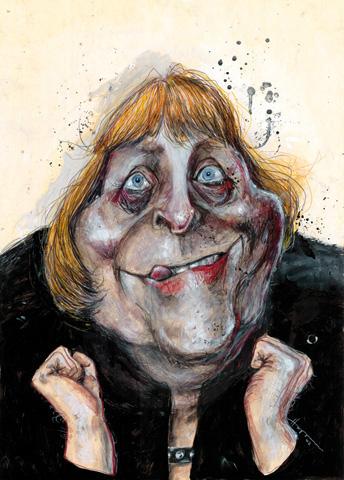 Cartoon: Angela Merkel (medium) by Hoppmann tagged angie,politik,kanzlerin
