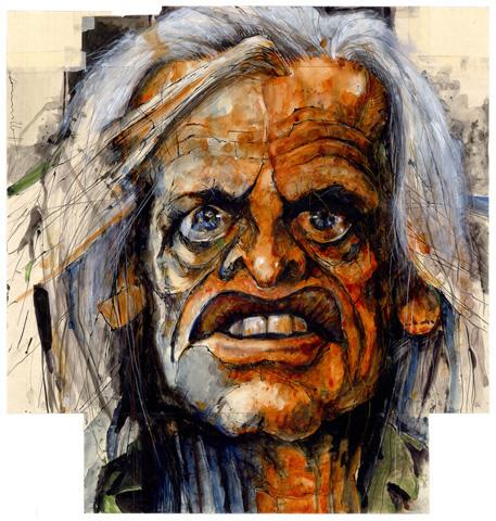 Cartoon: Kinski (medium) by Hoppmann tagged karikatur,illustration,portrait,caricature
