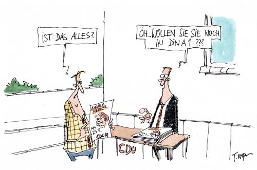 Cartoon: no title (medium) by plassmann tagged merkel,wahl,cdu