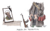 Cartoon: anlegen der trauerkleidung (small) by plassmann tagged osama,bin,laden