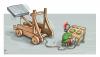 Cartoon: Send email (small) by LAP tagged send email mail sent roman catapult trebuchet ballista
