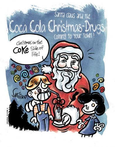 Cartoon: coke (medium) by moritz stetter tagged christmas,weihnachten,coke,drugs