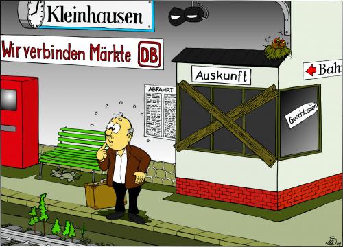Cartoon: Die Bahn (medium) by MiS09 tagged db,reisen,service