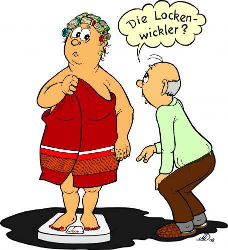 Cartoon: Die Sache mit dem Übergewicht (medium) by MiS09 tagged übergewicht,diät,partnerschaft,gesundheit