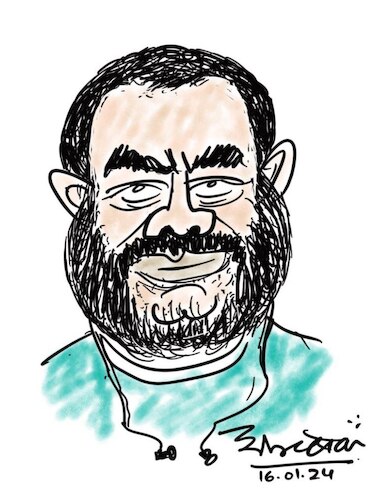 Cartoon: anand mani (medium) by cartoonist Abhishek tagged caricature