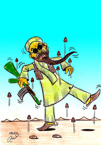 Cartoon: ben laden (medium) by Hossein Kazem tagged ben,laden