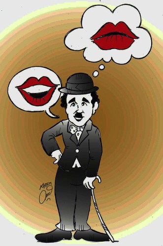 Cartoon: chaplin (medium) by Hossein Kazem tagged chaplin