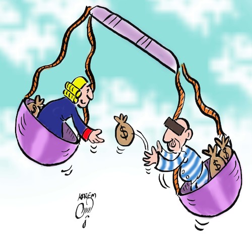 Cartoon: Corruption (medium) by Hossein Kazem tagged corruption