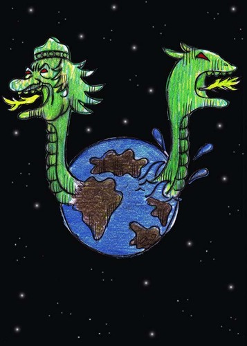 Cartoon: earth (medium) by Hossein Kazem tagged earth