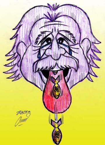 Cartoon: einstein (medium) by Hossein Kazem tagged einstein