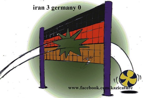 Cartoon: iran 3 germany 0 (medium) by Hossein Kazem tagged iran,germany