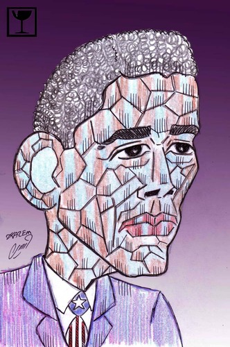 Cartoon: obama (medium) by Hossein Kazem tagged obama