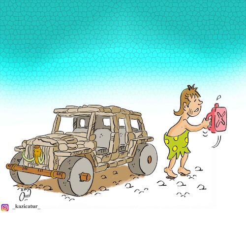 Cartoon: petrol (medium) by Hossein Kazem tagged petrol