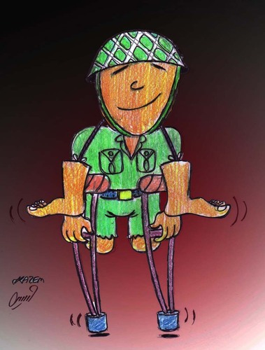 Cartoon: soldier (medium) by Hossein Kazem tagged soldier