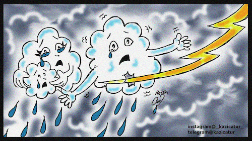 Cartoon: Thunder (medium) by Hossein Kazem tagged thunder