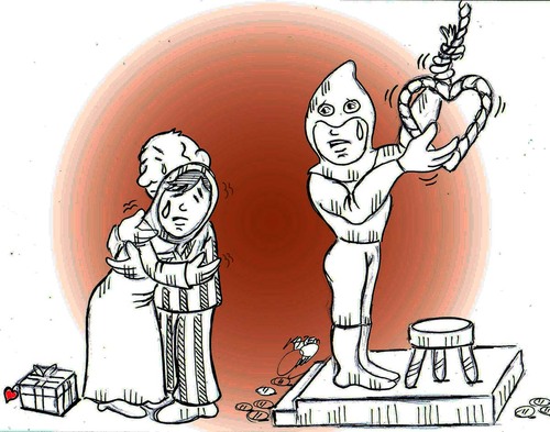 Cartoon: valentine (medium) by Hossein Kazem tagged valentine