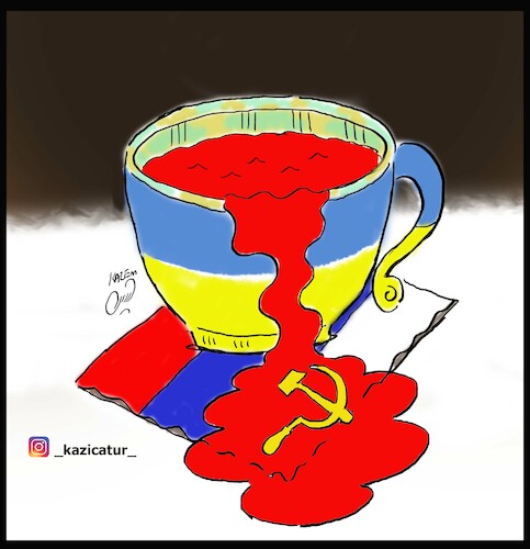 Cartoon: war in ukrain (medium) by Hossein Kazem tagged war,in,ukrain