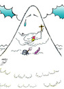 Cartoon: avalanche (small) by Hossein Kazem tagged avalanche