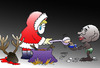 Cartoon: christmas in africa (small) by Hossein Kazem tagged christmas,in,africa