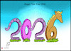 Cartoon: happy new year 2026 (small) by Hossein Kazem tagged new,year,2026