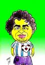 Cartoon: maradona (small) by Hossein Kazem tagged maradona