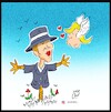 Cartoon: melania trump s hat (small) by Hossein Kazem tagged melania,trump