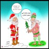 Cartoon: papa noel v papa newrouz (small) by Hossein Kazem tagged papa,noel,newrouz