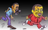Cartoon: President Hugo Chavez (small) by Hossein Kazem tagged president,hugo,chavez
