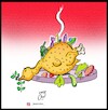 Cartoon: Stuffed peace chicken (small) by Hossein Kazem tagged stuffed,peace,chicken
