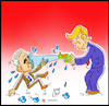 Cartoon: trump v netanyahu (small) by Hossein Kazem tagged trump,netanyahu