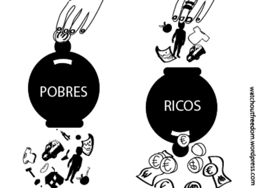 Cartoon: Poor Rich (medium) by parentheses tagged pobre,rico