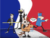 Cartoon: Does your Dewg Bite? (small) by DaD O Matic tagged charlie,hebdo,france,inspectorcouseau,pinkpanther