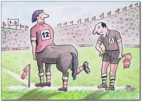 Cartoon: football 87 (medium) by penapai tagged centaur