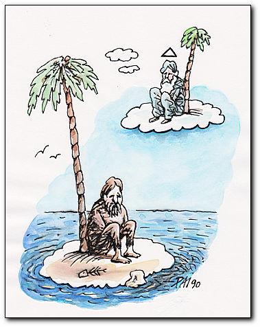 Cartoon: solitude (medium) by penapai tagged god
