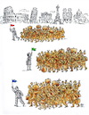 Cartoon: Migration (small) by penapai tagged tourisme